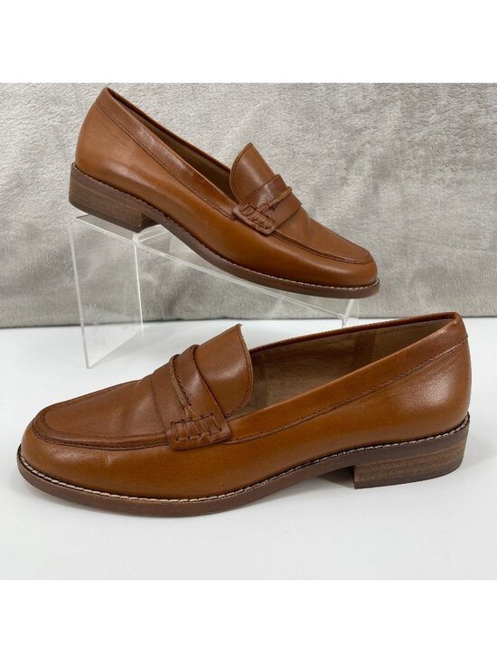 Madewell Shoes - Madewell The Elinor Loafer Dark Chestnut Brown Leather Classic Preppy